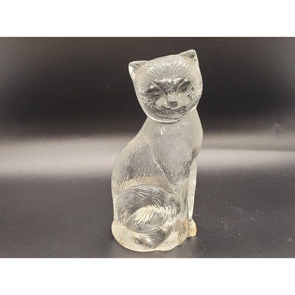 Vintage art glass cat